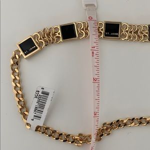 St. John Accessories - new St.John gold plated and black enameled belt St. John Accessories - new St.John gold plated and black enameled belt